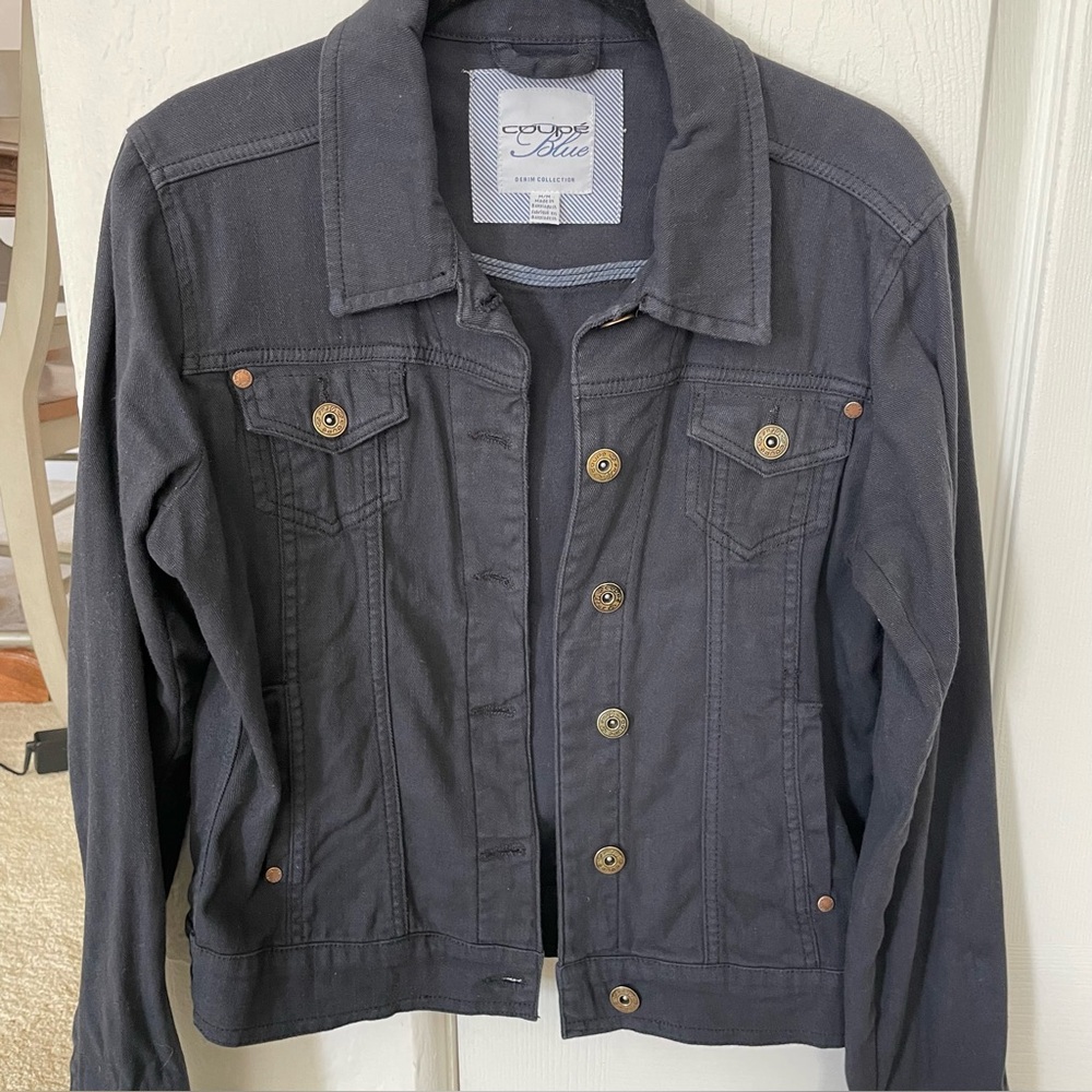 Coupe Blue Navy/Black Jean Jacket Size M